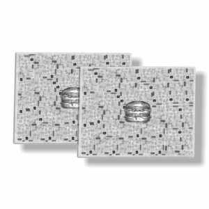 PAPEL ACOPLADO 30X38cm IMPRESSO P/ LANCHE C/ PELÍCULA PLÁSTICA - CAIXA C/ 500 FOLHAS