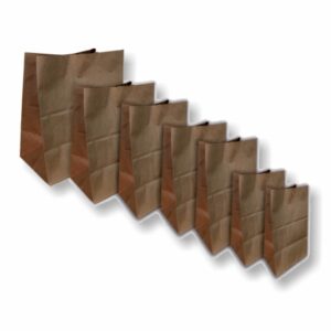 SACO DE PAPEL SOS - LISO PAPEL PARDO NATURAL (FUNDO QUADRADO) PACOTES COM 50 UNID. (EXTRA GG - FARDO COM 4 PACOTES)